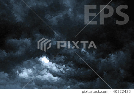 Vector polygonal beautiful storm sky with clouds 40322423