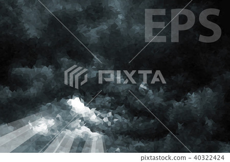 Vector polygonal beautiful storm sky with clouds Vector polygonal beautiful storm sky with clouds 40322424