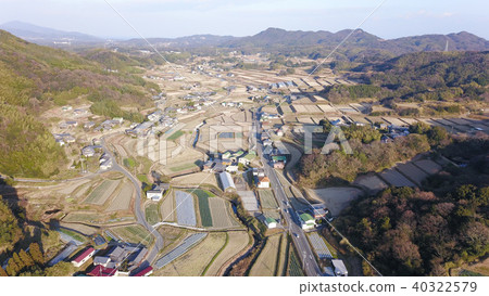 Japanese countryside scenery drone photography 40322579