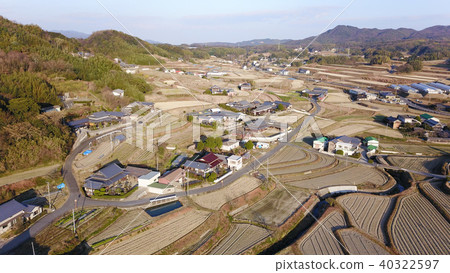 Japanese countryside scenery drone photography 40322597