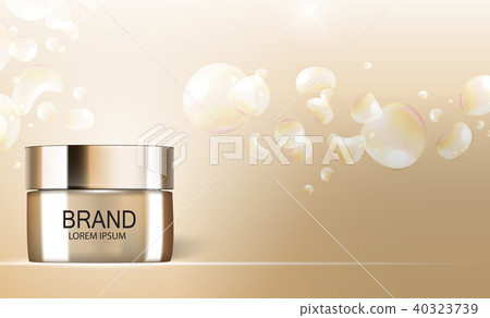 Design Cosmetics Product  Template for Ads or Magazine Background. 3D Realistic Vector Iillustration 40323739