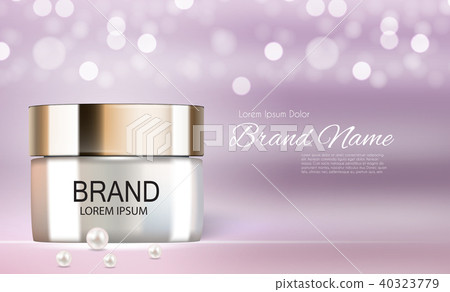 Design Cosmetics Product Template for Ads or Magazine Background. 3D Realistic Vector Iillustration Design Cosmetics Product Template for Ads or Magazine Background. 3D Realistic Vector Iillustration 40323779