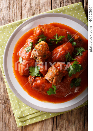 Delicious beef steak stuffed with parsley Delicious beef steak stuffed with parsley 40325664