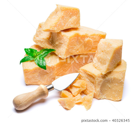 pieces of parmesan or parmigiano cheese 40326345