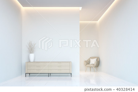 Empty white room modern space interior 3d render Empty white room modern space interior 3d render 40328414