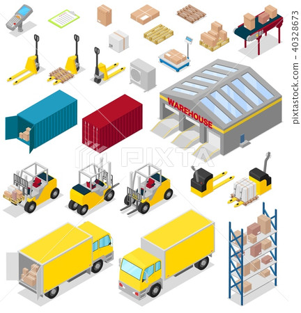 Warehouse vector distribution storage industry in industrial storehouse of warehouser illustration Warehouse vector distribution storage industry in industrial storehouse of warehouser illustration 40328673
