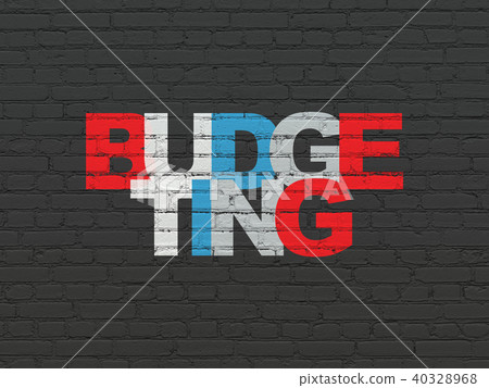 Finance concept: Budgeting on wall background Finance concept: Budgeting on wall background 40328968