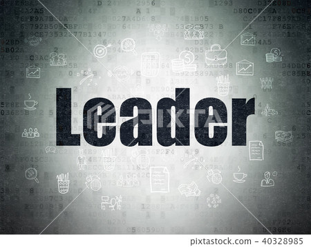 Finance concept: Leader on Digital Data Paper background 40328985