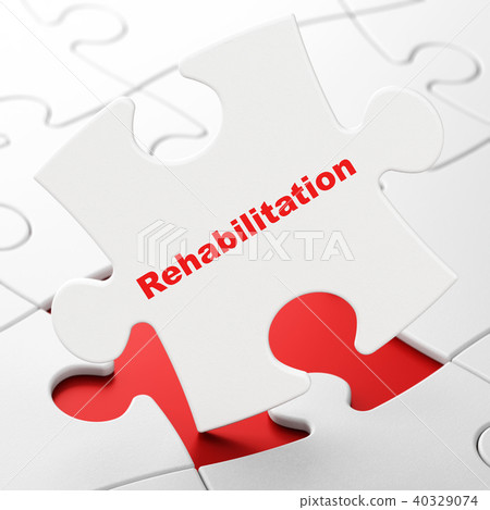 Health concept: Rehabilitation on puzzle…-插圖素材 [40329074] - PIXTA圖庫