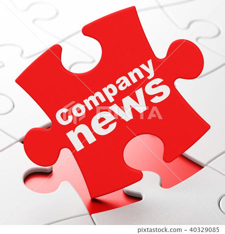 News concept: Company News on puzzle background 40329085