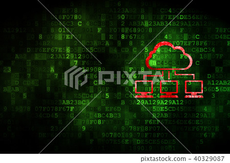 Cloud computing concept: Cloud Network on digital background Cloud computing concept: Cloud Network on digital background 40329087