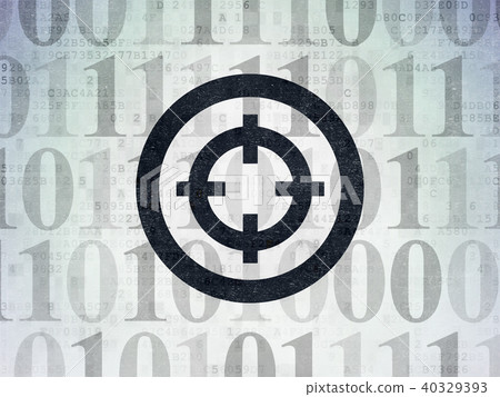 Finance concept: Target on Digital Data Paper background Finance concept: Target on Digital Data Paper background 40329393