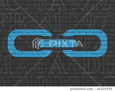 Web development concept: Link on wall background 40329508