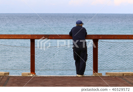 man on the shores of the Mediterranean Sea man on the shores of the Mediterranean Sea 40329572