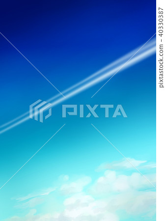 晴朗的夏日藍天和軌跡背景素材 40330387