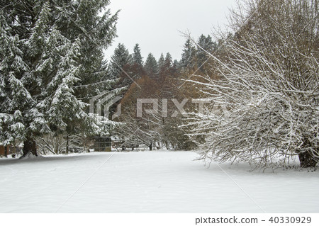 Children's Playground covered with snow Children's Playground covered with snow 40330929