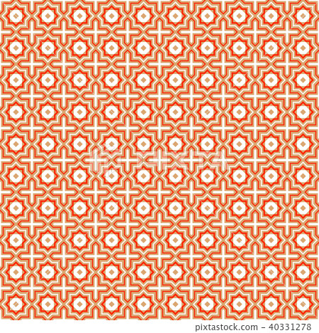 Ligature oriental pattern seamless vector line style. Ligature oriental pattern seamless vector line style. 40331278