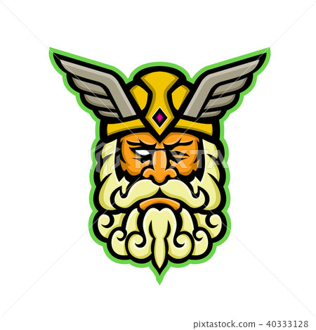 Odin Norse God Mascot 40333128