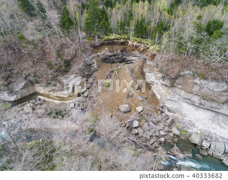 懸崖崩塌（鳥瞰圖） 40333682