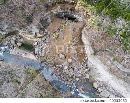 Cliff collapse (aerial view) 40333683