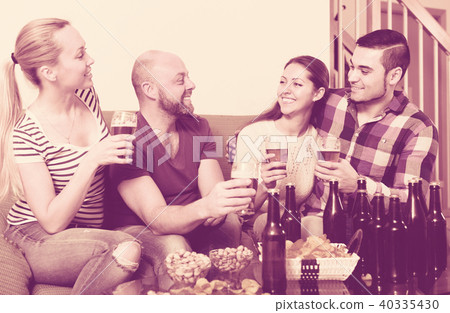 Two casual couples having fun 40335430