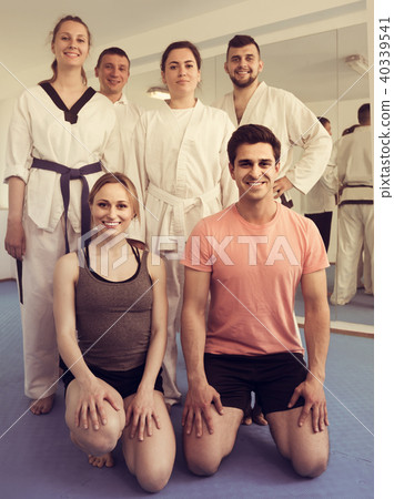 trainees expressing interest in attending karate class 40339541