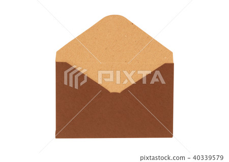 Brown envelope isolated on white. (clipping path) 40339579