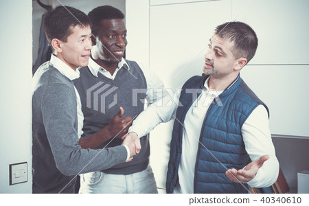 Cheerful men getting for bachelor gatherings 40340610