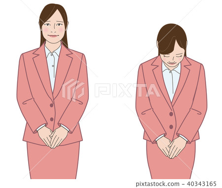 A lady in a suit Sneakers with both hands (pink) 40343165