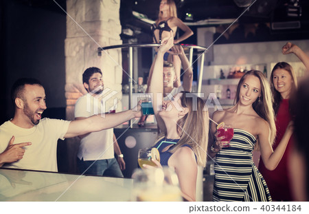Female and male in the night club Female and male in the night club 40344184