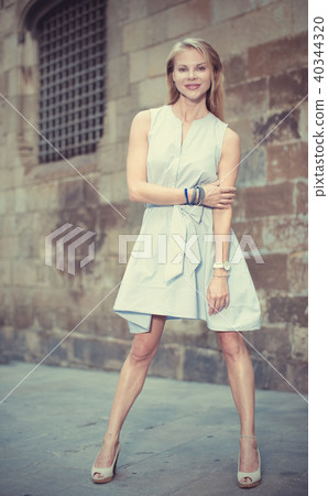 adult smiling woman in the historical city adult smiling woman in the historical city 40344320