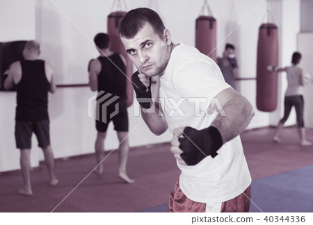 Sportsman is practicing different kiks Sportsman is practicing different kiks 40344336
