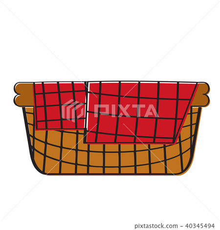 Empty picnic basket icon 40345494