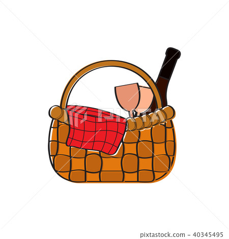 Picnic Basket Icon Stock Illustration 40345495 Pixta