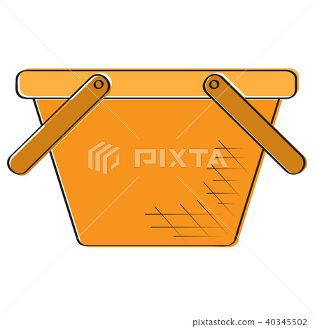 Empty picnic basket icon - Stock Illustration [40345502] - PIXTA
