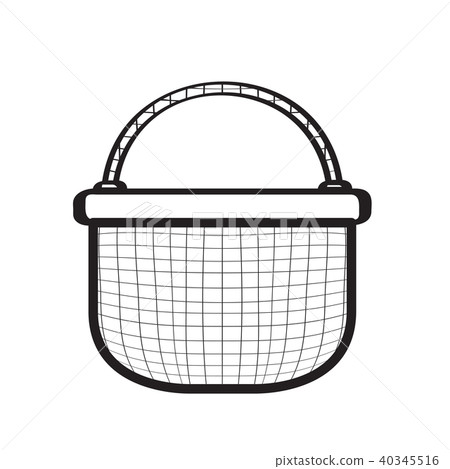 Empty picnic basket sketch Empty picnic basket sketch 40345516