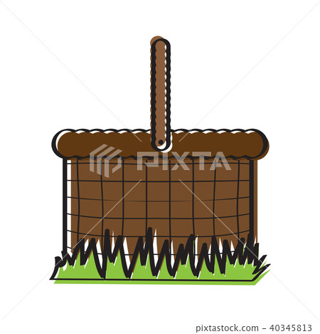 Empty picnic basket icon Empty picnic basket icon 40345813
