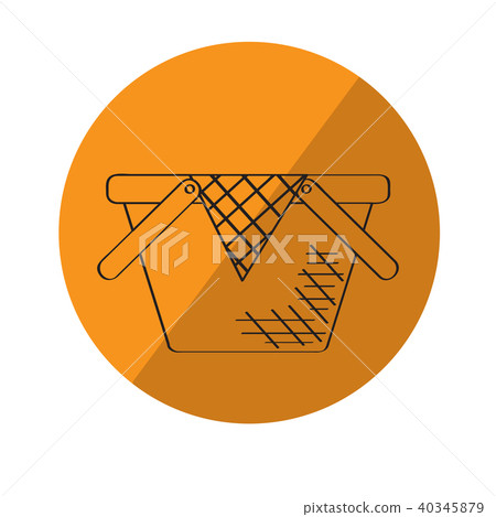 Sketch of a picnic basket on a label Sketch of a picnic basket on a label 40345879