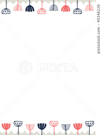 Hand drawn botanical frame 40346226