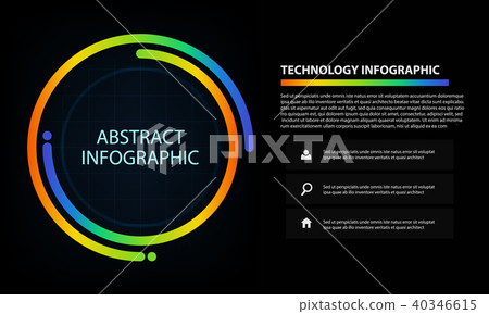 abstract Circle digital technology infographic abstract Circle digital technology infographic 40346615