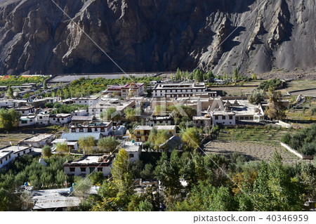 住宅,修道院和Tabo Gonpa在Spiti谷,印度 住宅,修道院和Tabo Gonpa在Spiti谷,印度 40346959