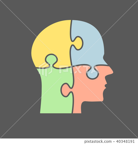 Colour Puzzle Piece Head Vector Jigsaw . Colour Puzzle Piece Head Vector Jigsaw . 40348191