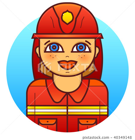 Woman firefighter vector illustration Woman firefighter vector illustration 40349148