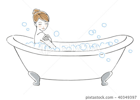 Woman bathing whole body 40349397