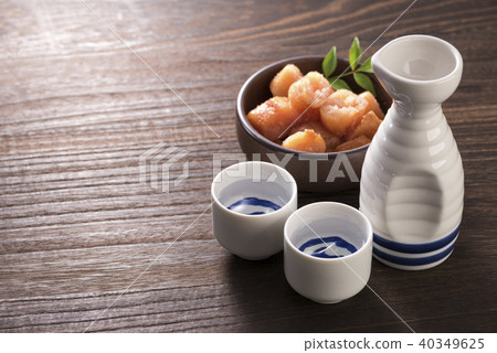 Japanese sake and spicy mentaiko Japanese sake and spicy mentaiko 40349625