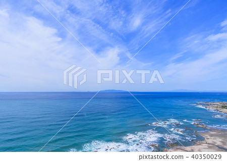 在Tirayama市Hirasagoura海岸附近的鳥瞰圖 40350029