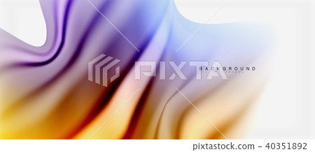 Blurred fluid colors background, abstract waves lines, vector illustration 40351892