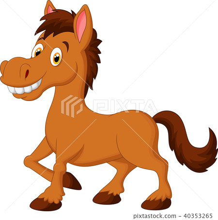 Cute cartoon brown horse Cute cartoon brown horse 40353265