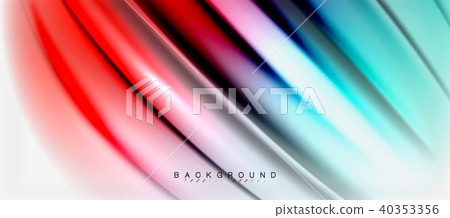 Blurred fluid colors background, abstract waves lines, vector illustration 40353356