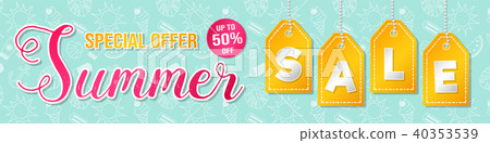 Glossy banner for a Summer Sale. Vector. Glossy banner for a Summer Sale. Vector. 40353539